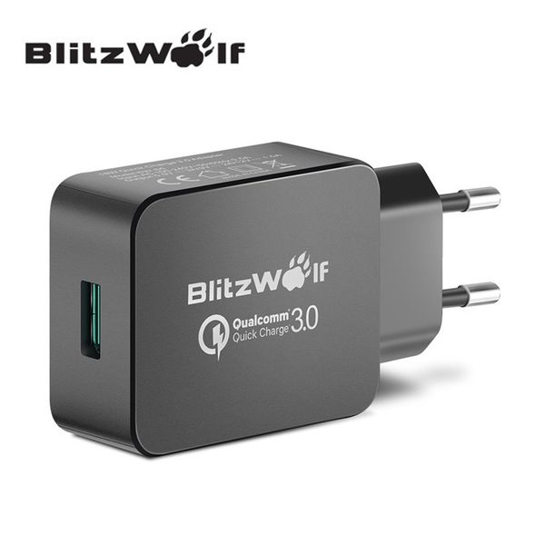 

blitzwolf qc3.0 certified 18w usb charger eu adapter with power3s tech for xiaomi for samsung chagers for iphone