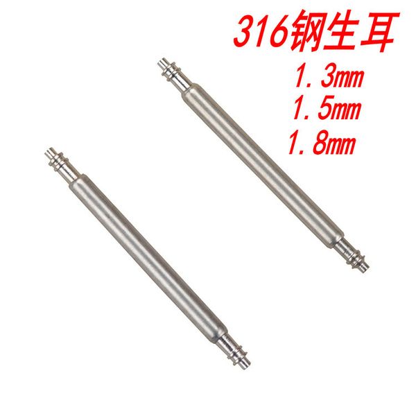 

20pcs stainless steel double flanges316 steel 1.5mm 8-30mm watch band spring bars strap link pins tool deal for watchmaker