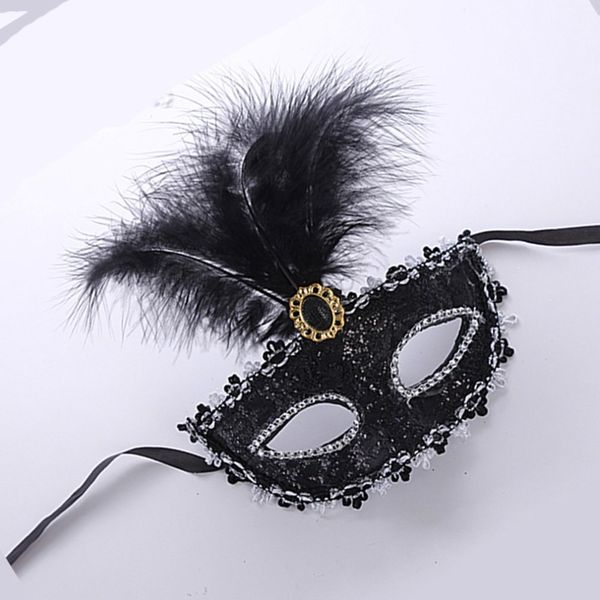 

new party masks masquerade masks halloween christmas feather mask fashion women half face masked