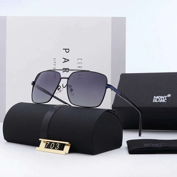 

metal frame mens designer sunglasses luxury sunglasses fashion brand goggle glasses uv400 model 703 5 color optional with box, White;black