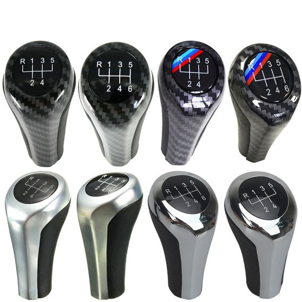 

gear shift knob for 1 3 5 6 series e46 e53 e60 e61 e63 e65 e81 e82 e83 e87 e90 e91 e92 x1 x3 x5 m chromed matte carbon fiber