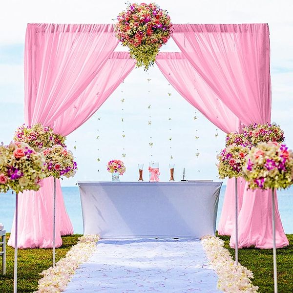 

29x78-inch sheer curtain pink sheer chiffon curtains for living room chiffon p backdrop tulle backdrop for wedding-m191008