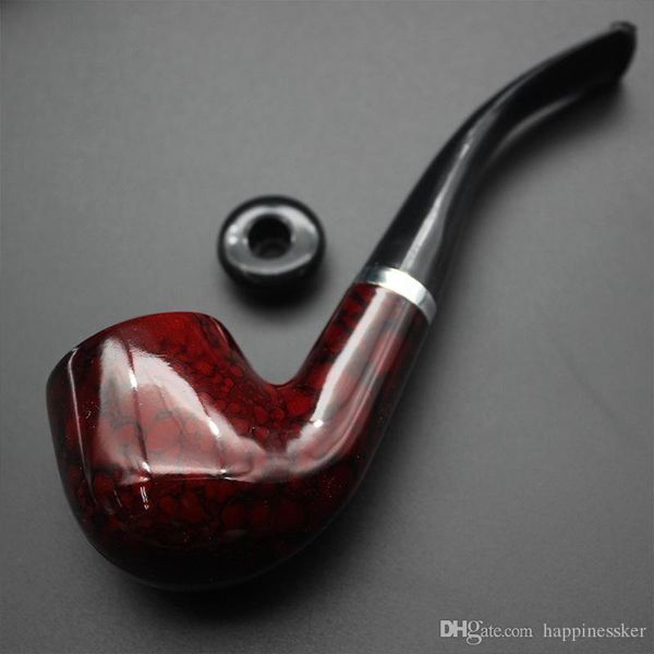 5pcs Tobacco Smoking Pipe-Durable Pipes clássico charuto Tubulação Com Anel de borracha melhor negócio presente Cigarette Cigar Tubo Madeira Tubo