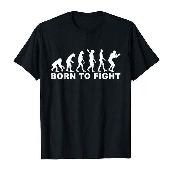 

футболка homme 2018 new evolution born to fight boxinger высокое качество мужские футболки, White;black