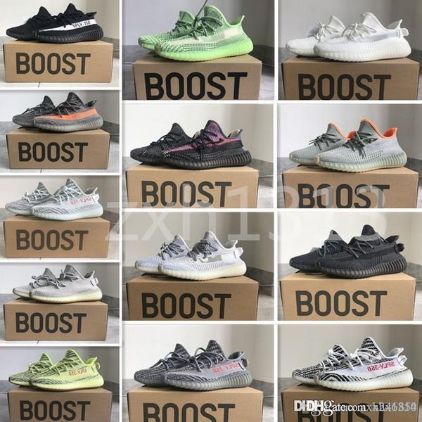 

С коробкой Канье Уэст yeezys П2 глины духи наддува 350 гиперпространство статический 3 м светоотражающие мужчины женщины кроссовки 905621