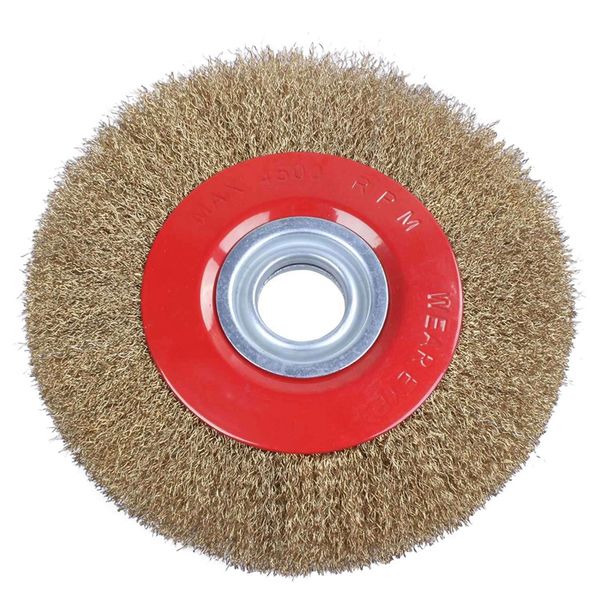 

wire brush wheel for bench grinder polish + reducers adaptor rings,8inch 200mm