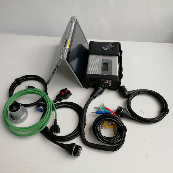 

mb star c5 sd dianostic tool for mercedes cars v06.2023 soft-ware installed well on used p-anasonic lapcf-ax2 touch screen 480gb ssd