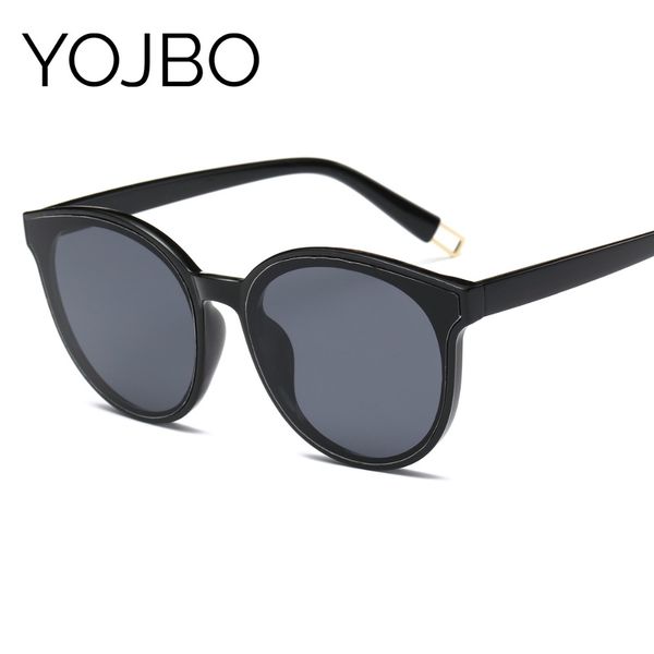 

yojbo luxury round women sunglasses 2019 fashion retro mirror sun glasses uv400 vintage brand designer glasses acessories, White;black