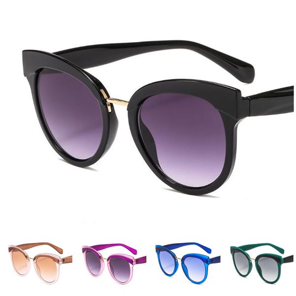 

fashion women sunglasses colorblock frame sun glasse goggles anti-uv spectacles cat eye eyeglasses ornamental sun glasses a, White;black