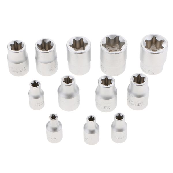 

13pcs 1/4 3/8 e тип драйвера мужской женский star sockets bit set с case