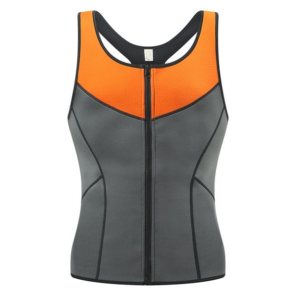 

neoprene bodybuilding fitness tank sport shirts ultra sweat vest for men running exercise camisillas gym men weight loss, Black;blue
