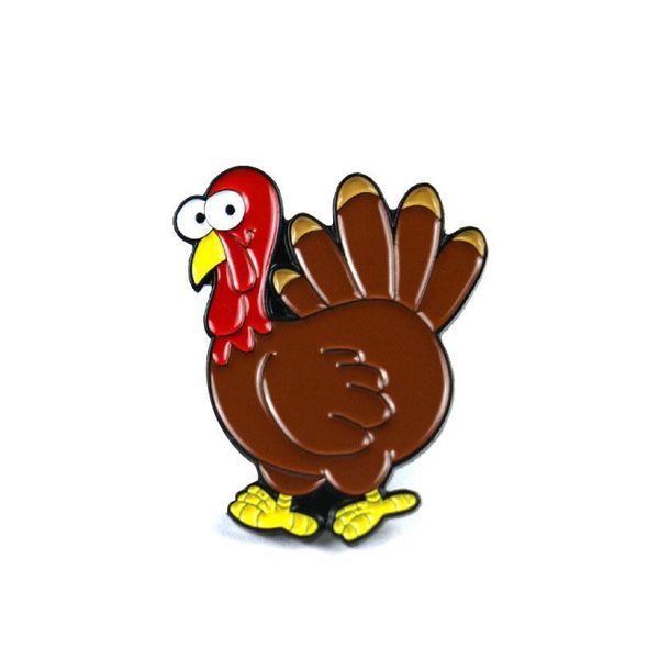 

12pcs christmas turkey pin enamel cute chicken brooch backpack bag jeans clothes badge lapel pins and brooches fashion jewelry, Gray