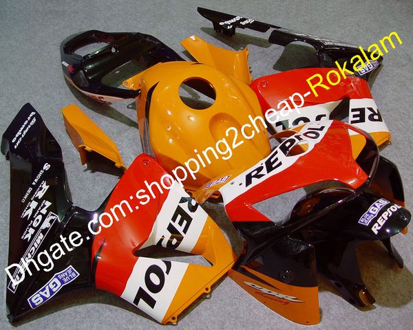 F5 CBR600RR 2006 Kit de Corpo de Moto para Cuidados de Honda CBR600 600RR Branco Laranja Vermelho Vermelho Peças de Motocicleta Fairing (moldagem por injeção)