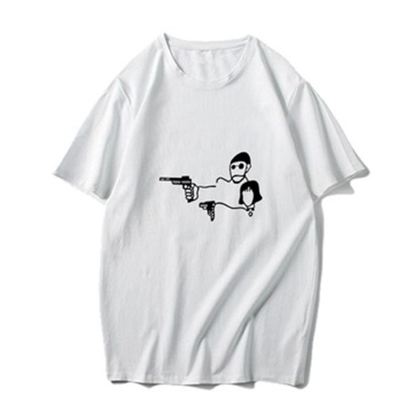 

movie leon the professional designer t shirt men women leon teach matilda shoot tees hip hop rock cotton o neck t-shirt famous, White;black