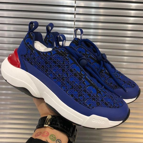 

35-45 new arrivals white black oblique b24 sneaker with cannage motif mens fashion luxury designer shoes womens b22 b23 b21 b01 b02 sneakers