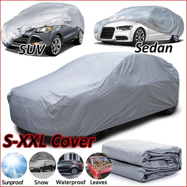 

универсальный полный автомобиль покрывает размер s/m/l / xl / xxl крытый открытый полный auot крышка солнце уф снег пыль устойчивая крышка з