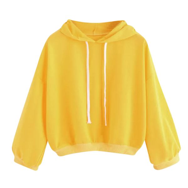 

new hoodies sweatshirt harajuku kawaii women yellow long sleeve jumper hooded sweatshirts hip hop pullover moletom feminino, Black