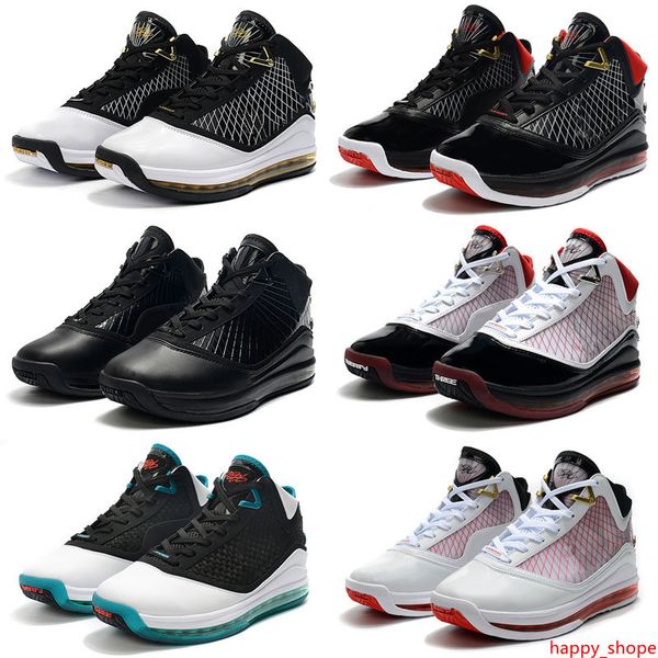 

new lebron 7 vii red carpet white black/glass blue/chilling red men outdoor basketball shoes james 7 men designer sports trainers shoes