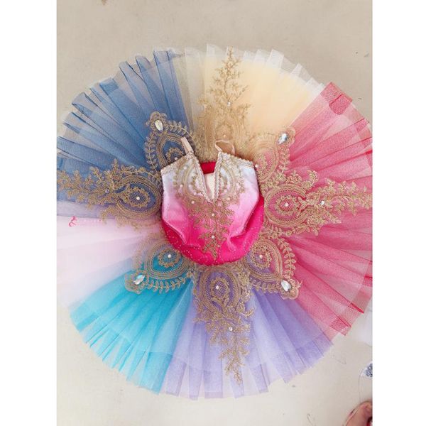 

professional colorful sleeping beauty tutu little swan lake , ballet clothes dance costumes for prom, Black;red