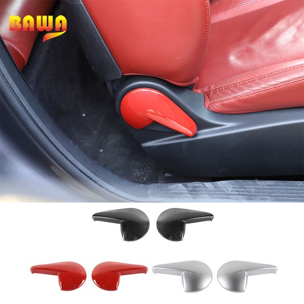 

bawa interior mouldings seat back handle adjustment decoration cover stickers for dodge challenger 2010+ car abs accessories