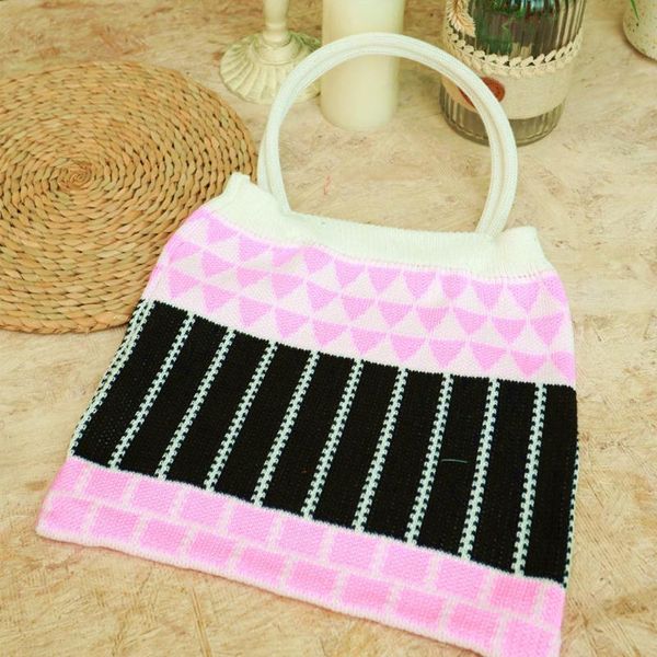 

2020 новый геометрический узор женская сумка дизайнер роскошные сумки женские сумки пляжная сумка большой емкости досуг плечо