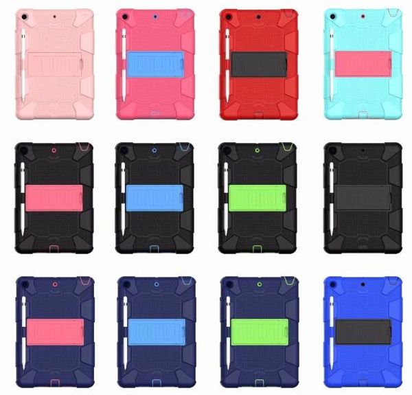 

shockproof protector case armor robot full body pc silicone protective cover case for ipad 10.2 2019 pro 9.7 2018 air2 6 mini 4 5 samsung