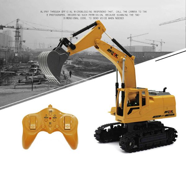 

rc truck excavator crawler 8ch 2.4g remote control digger demo construction engineering vehicle model electronic kids hobby toys t200115