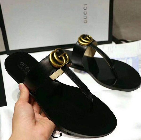 

2018 designer sandals women sandals designer slides brand fashion striped sandals causal summer huaraches slippers flip flops slipper + box, Black