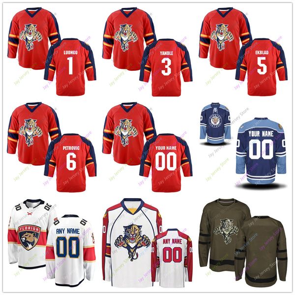 

Roberto Luongo Keith Yandle Aaron Ekblad Alexander Petrovic Jersey 2019 Men Women Youth Kid Winter Classic Florida Panthers Salute to Servic