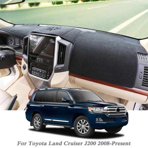 

car styling dashboard avoid light pad instrument platform cover mat rose for land cruiser j200 2008-present lhd&rhd