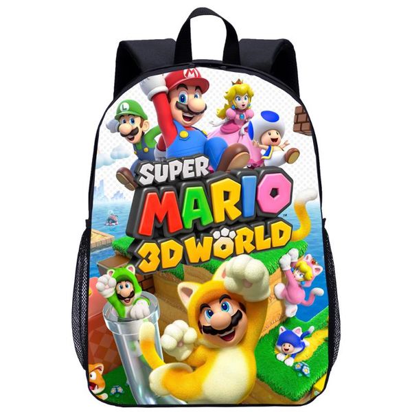 

super mario cute cartoon backpack kids school backpack lovely women bag gifts for children girls boys teenager