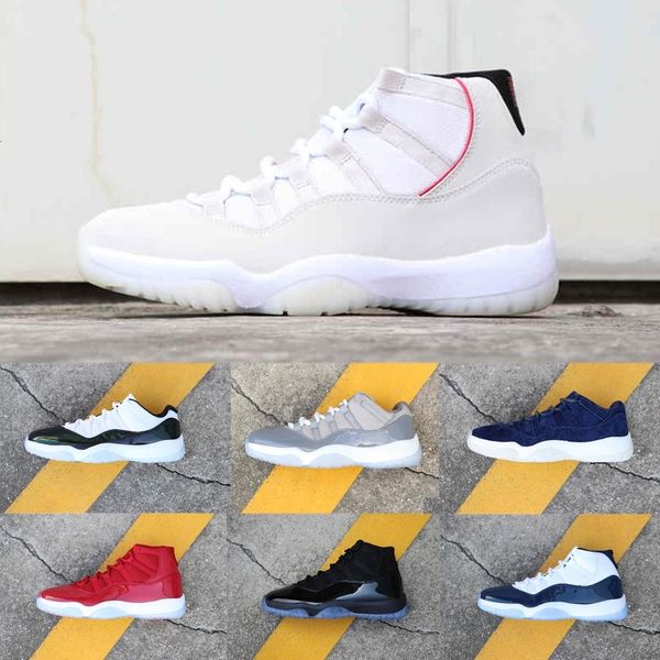 

2020 new 11 11s 2019 bred cap and gown concord 45 basketball shoes men women 11 space jam gym red 72- sneakers, Black