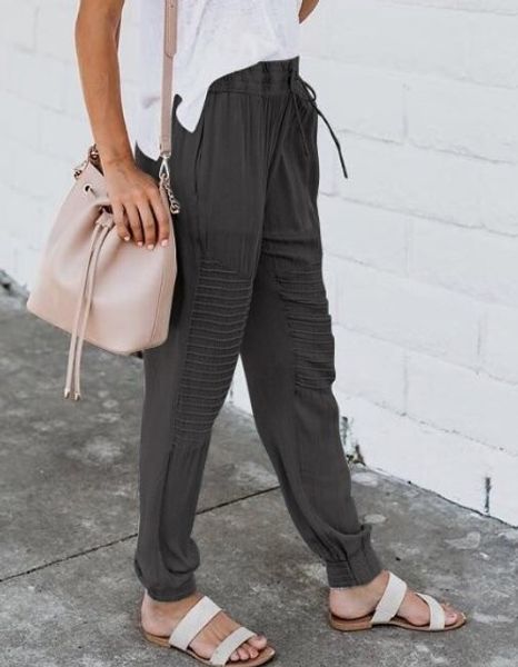 

fashionable women casual jogger dance harem sport pants pure color baggy slacks trousers drawstring sweatpants