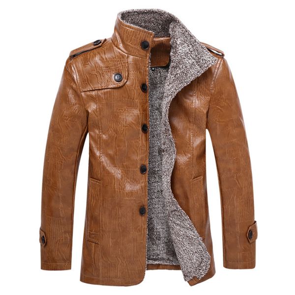 

big size leather jackets m-8xl artificial leather jacket mens clothes winter coats men outwears brand clothing male jacket, Black;brown