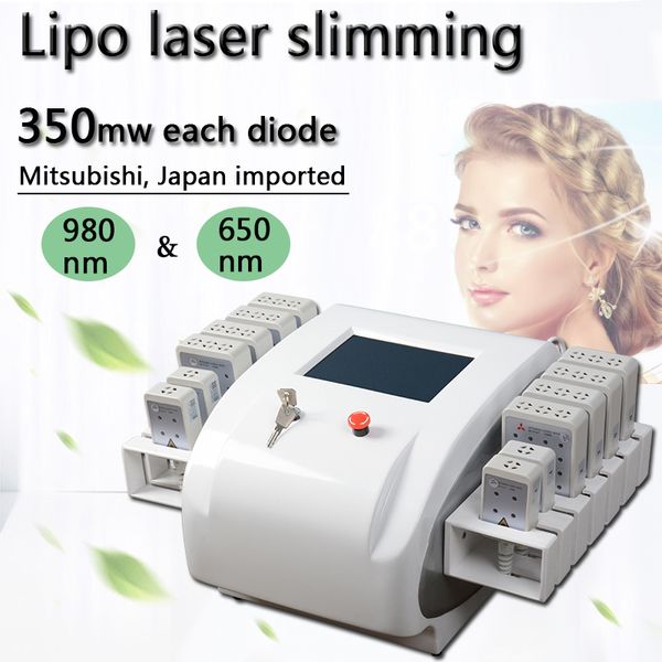 

lipo diode laser machine dual wavelength lipo laser 650nm 980nm lipolaser slimming lipo laser lipolysis slimming machine