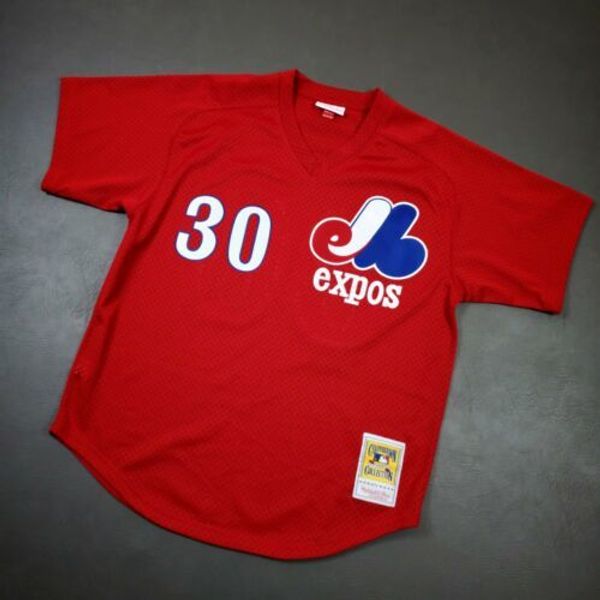 

100% stitched tim raines mitchell ness 1989 expos bp jersey size xs-5xl mens throwbacks basketball jerseys, Gray