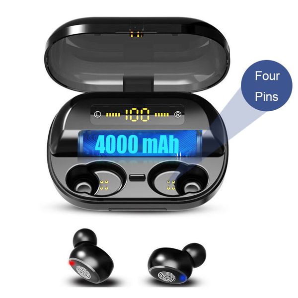 

wholesale v11 bluetooth 5.0 earphone wireless headphons sport handsearbuds 9d stereo waterproof headset with 4000mah power bank