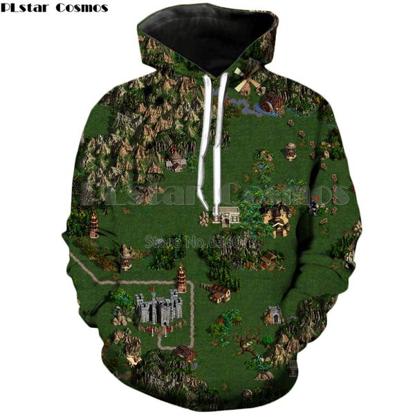 

plstar cosmos heroes of might & magic 2018 new design games map 3d print hoodies mens fashion sweatshirt casual hoodies, Black