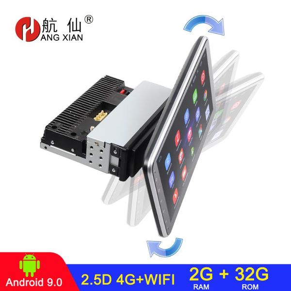 

2g+32g android 9.1 dsp ips rotatable 1 din car radio car stereo for universal audio video dvd player 4g wifi