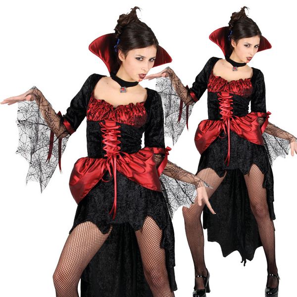 

halloween costume ghost festival clothes earl clothes zombie vampire knight cosplay costume suit, Black;red