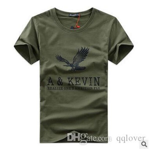 

лето мужчины негабаритные кевина печать u-образным вырезом хлопок футболки вскользь свободные топы с коротким рукавом простые моды тройники, White;black