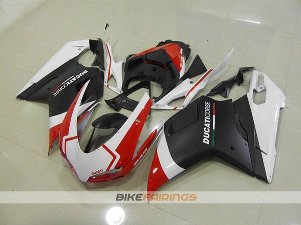 

новый abs инъекция полный обтекатели комплекты подходят для ducati 848 1098 1198 1198s 2007 2008 2009 2010 2011 2012 body набор пользователь