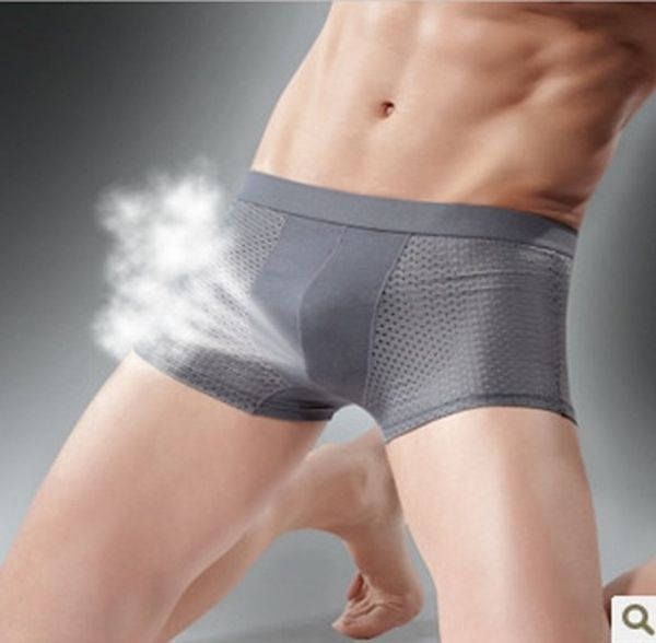 

eyibw modal mesh u-convex breathable bamboo fiber boxer modal men's mesh underpants underpants u-convex breathable bamboo fiber underwe, Black;white