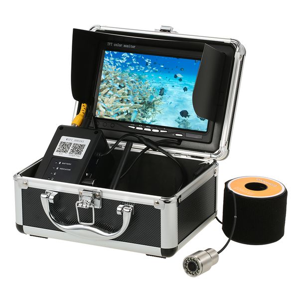 

1000tvl wifi underwater fishing camera fish finder 7 color monitor 30m cable 5 mobile app viewing for ios for android eu/us plug