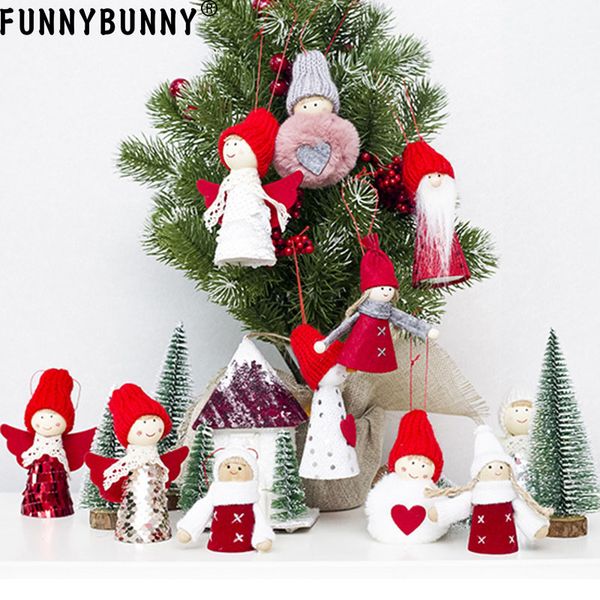

funnybunny новогодний декор рождественский ангел кукла игрушка елочные украшения для дома малыш новогодний подарок рождество висячие подвесн
