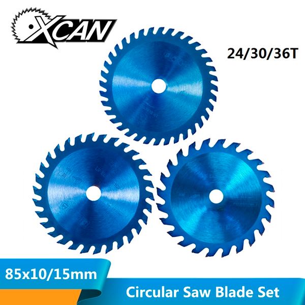 

xcan 1pc 85x10/15mm 24/30/36 teeth tct wood circular saw blade nano blue coating cutting disc carbide tipped saw blade