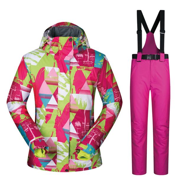 

women winter outdoor ski snowboard suits hiking camping snow sport waterproof coats snowboarding jacket skiing pants for ladies
