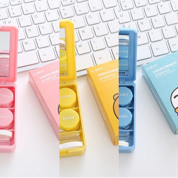 

cute cartoon invisible case glasses case nursing glasses contact box two-pair care box quality assurance 8020