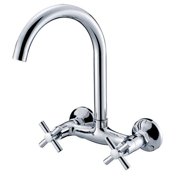 

wall-mounted and cold basin mixer double double-hole undercounter faucet kitchen balcony faucet