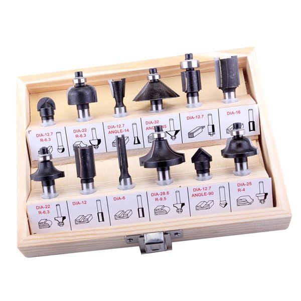 

12pcs 8mm shank milling set tungsten carbide router bit woodworking tools